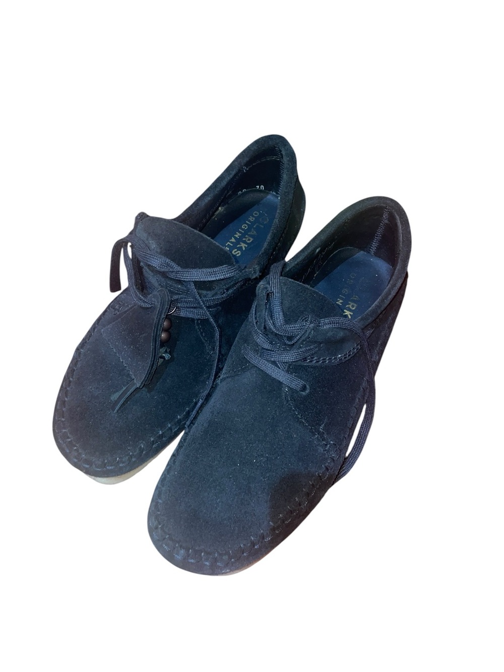 Clarks Weaver Black Suede Oxfords & Lace Ups Casual Shoes - Picture 3 of 6